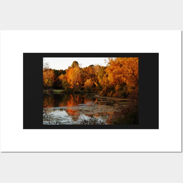 Fall Trees Lake Landscape Wall Art by 1Redbublppasswo